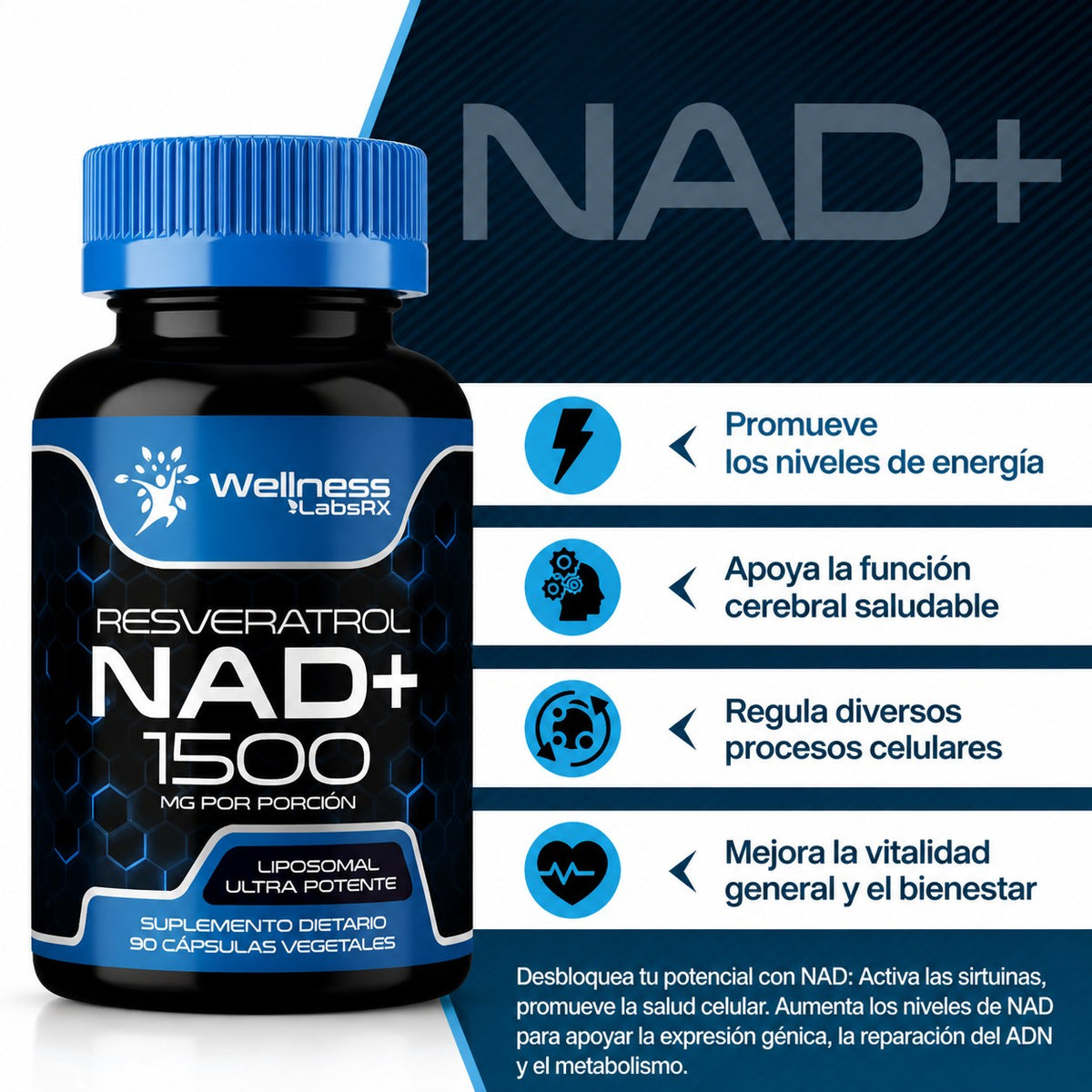 NAD (Nicotinamide Riboside) + Resveratrol