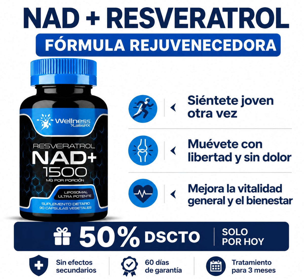 NAD (Nicotinamide Riboside) + Resveratrol